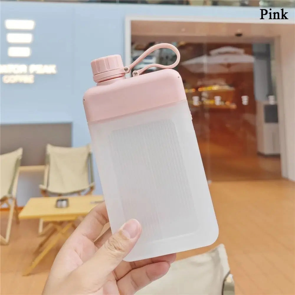 450ml BPA-Free Portable Sports Water Bottle – Flat Plastic Sports Water Bottle Richie's pink <0.25L