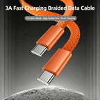 USB-C to USB-C Braided Cable 60W Fast Charging Data Sync USB-C Charging Cable Richie's