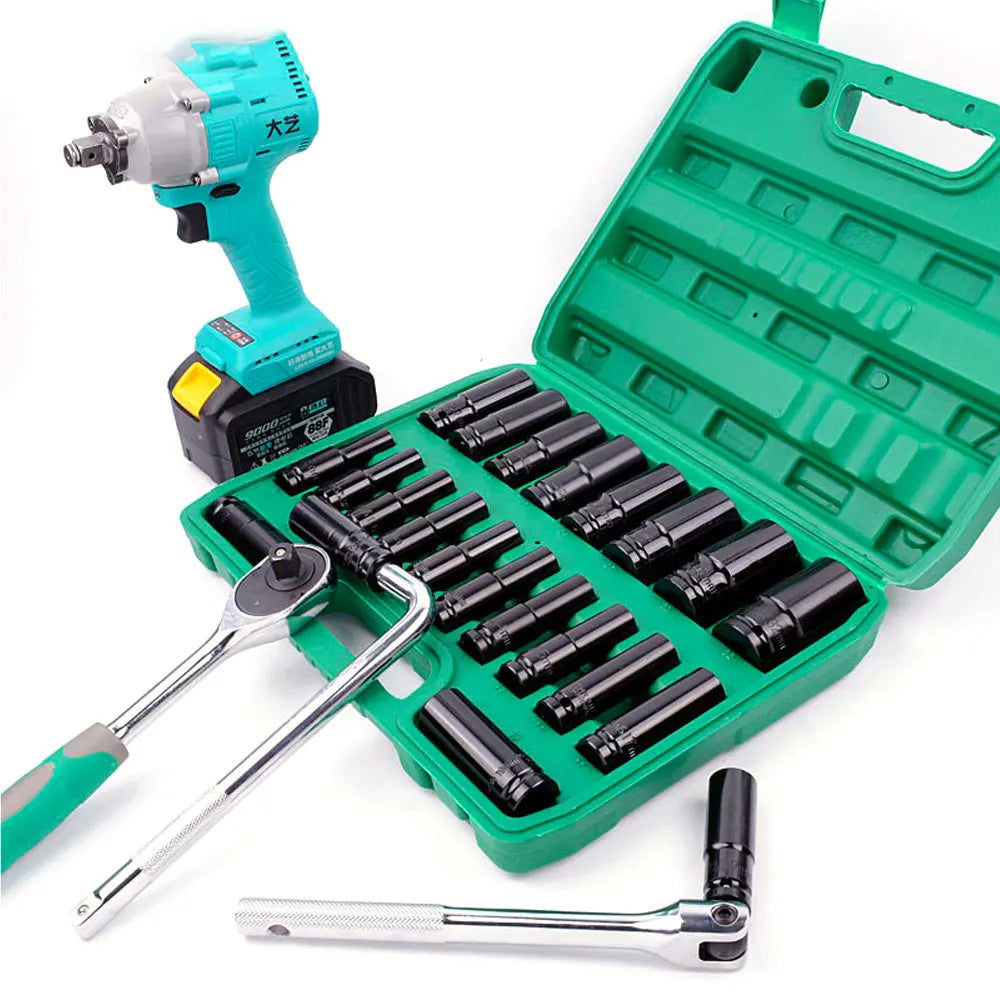 1/2" Drive 10-Pc Metric Deep Impact Socket Set | 6-Point Hex Impact Socket Set Richie's