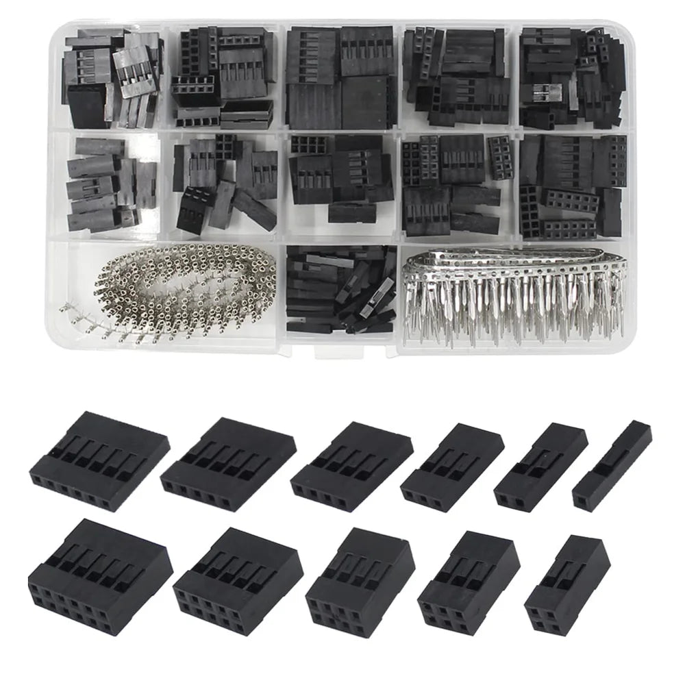 620-Pc Dupont Crimp Pin Connector Kit 2.54mm JST SM Crimp Connector Kit Richie's