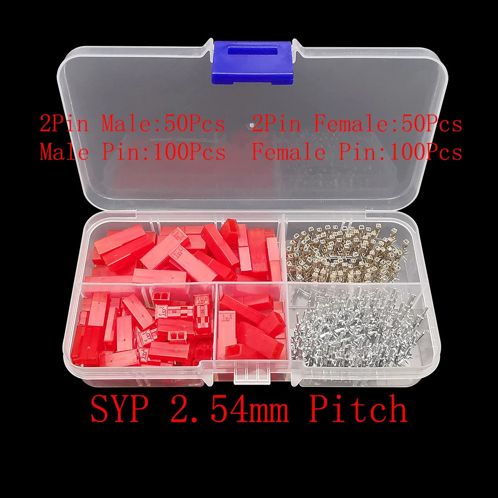 JST Connector Kit – Multi-Pitch Male & Female Housing Terminal Set Connector Terminal Kit Richie's SYP 2.54mm