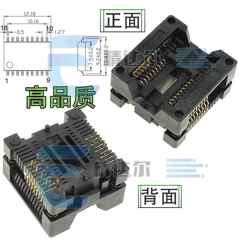 SOP TSSOP Programmer Adapter Socket 150–300MIL | Bare Socket IC Programmer Socket Richie's SOP18-1.27(300MIL)