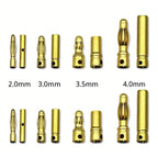 5-Pair Banana Bullet Connectors 2mm–4mm | RC Battery ESC Motor RC Bullet Connector Richie's