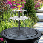 3-Tier Solar Bird Bath Fountain – 9 Nozzles, Yard & Patio Solar Garden Fountain Richie's