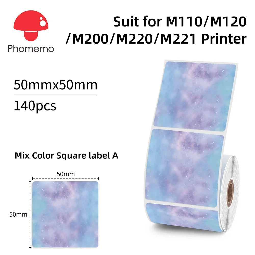 Waterproof Thermal Labels 40x30mm for Phomemo M110 M200 Printers Thermal Label Roll Richie's XP5050-150TA