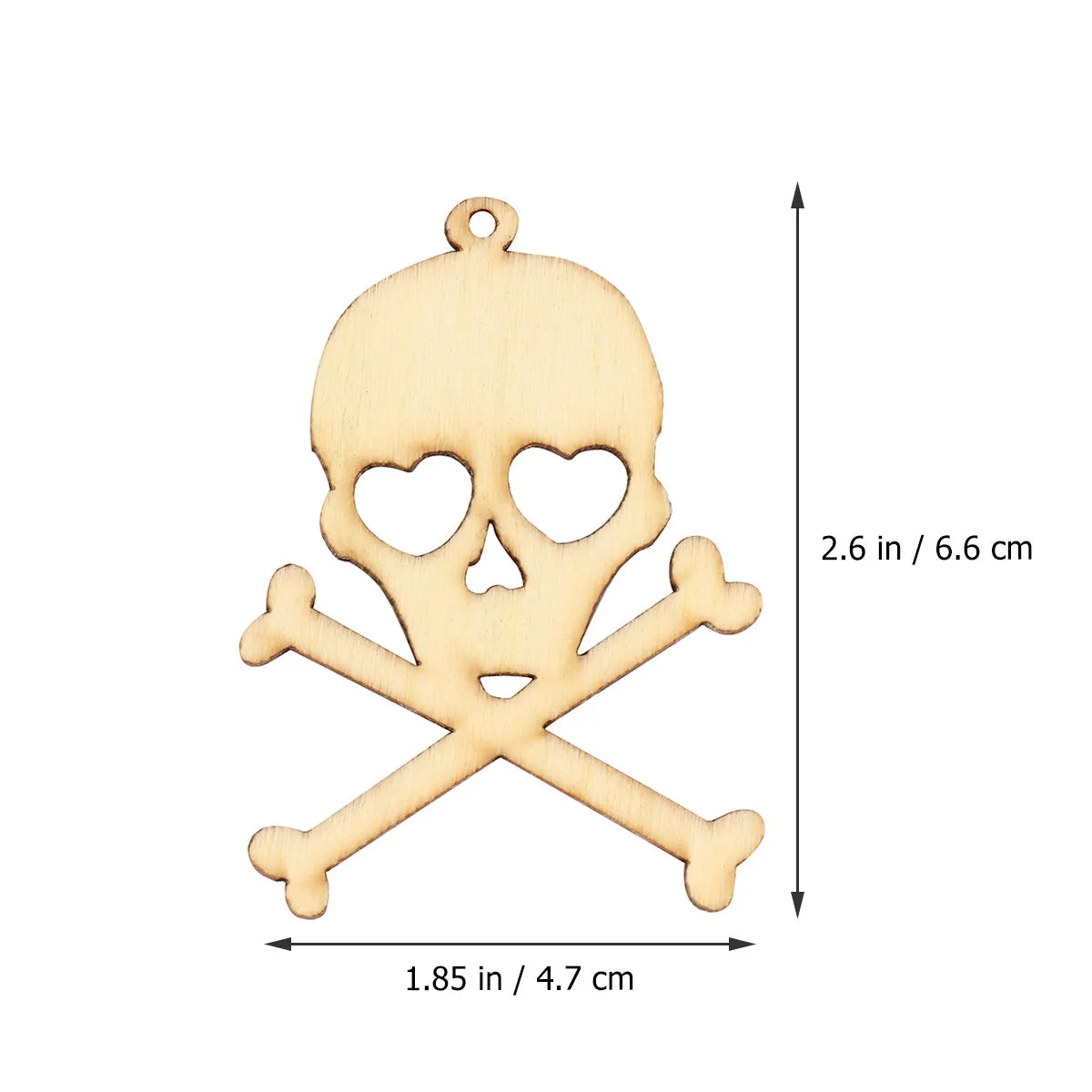 30 Pcs Wooden Skull Ornaments Halloween DIY Craft Pendants Halloween Craft Ornaments Richie's