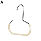 Round Hook Hangers for Hats Scarves Bags – Non-Slip Organizer Wardrobe Hook Hanger Richie's white