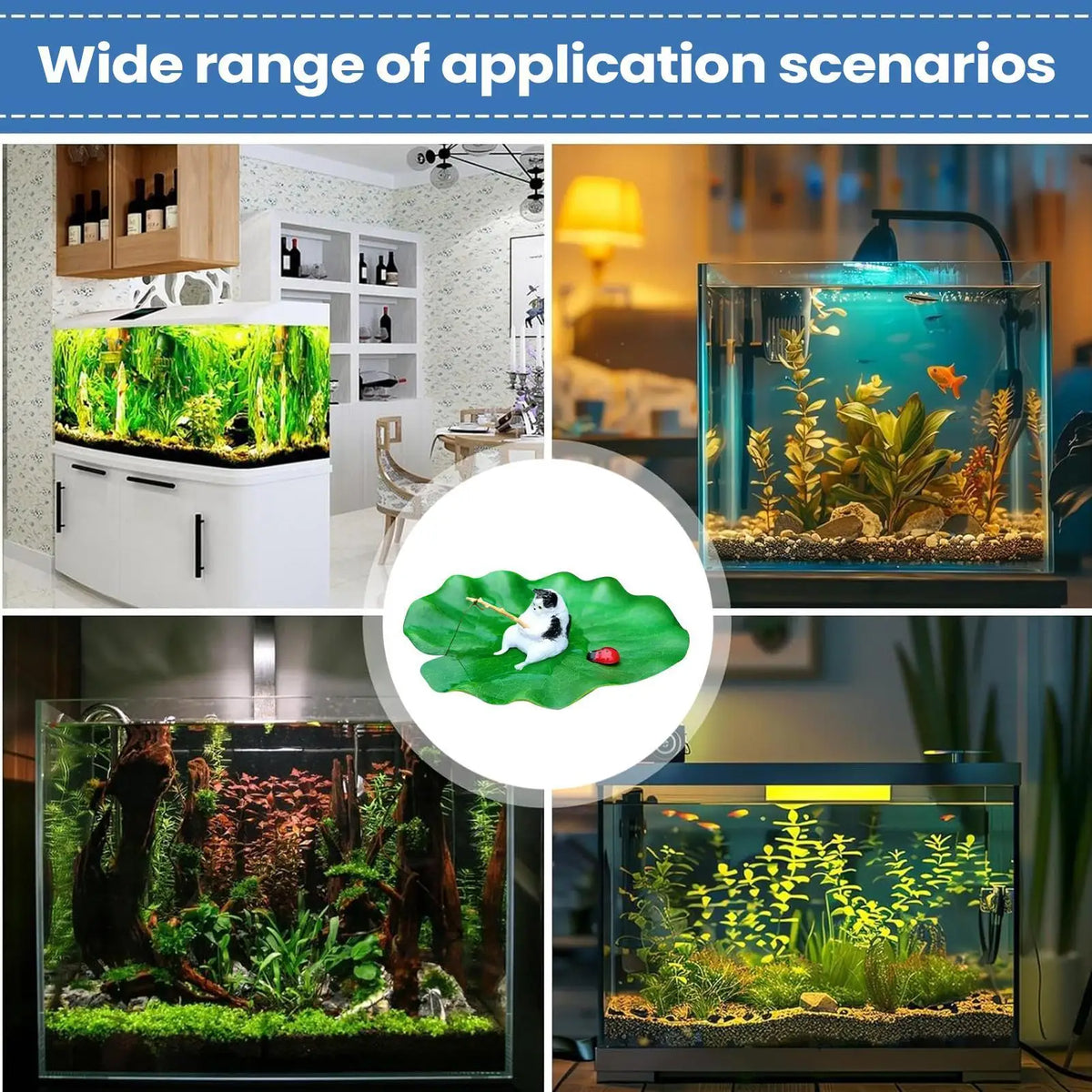 Floating Cat Fishing Aquarium Ornament – Resin Betta Tank Decor Aquarium Ornament Richie's