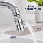 3-Way Faucet Water Splitter Valve M22/M24/G1/2 Copper Faucet Diverter Valve Richie's
