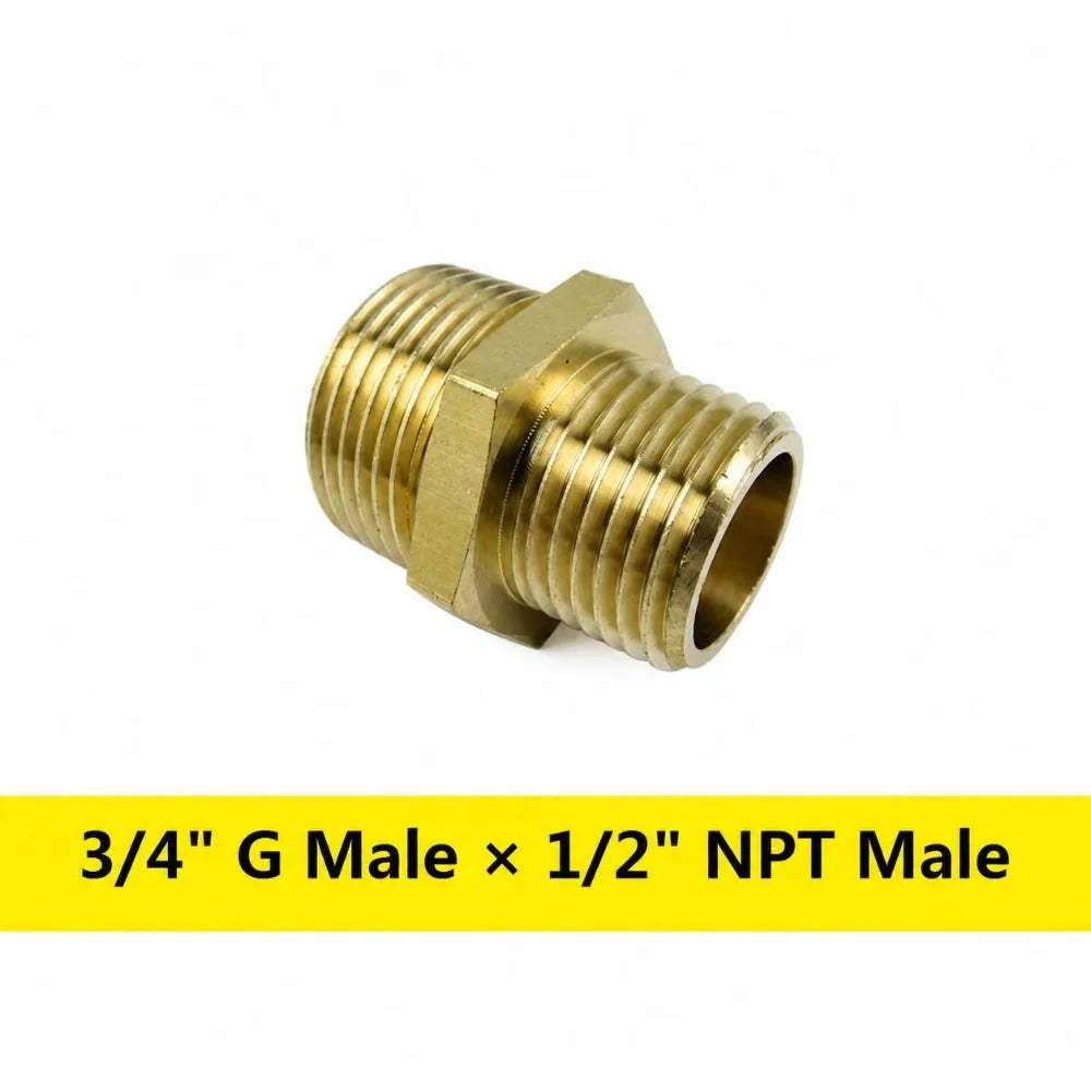 Brass G BSP Female to NPT Male Thread Pipe Fitting Adapter Pipe Fitting Adapter Richie's G 3-4- M x1-2- NPT M