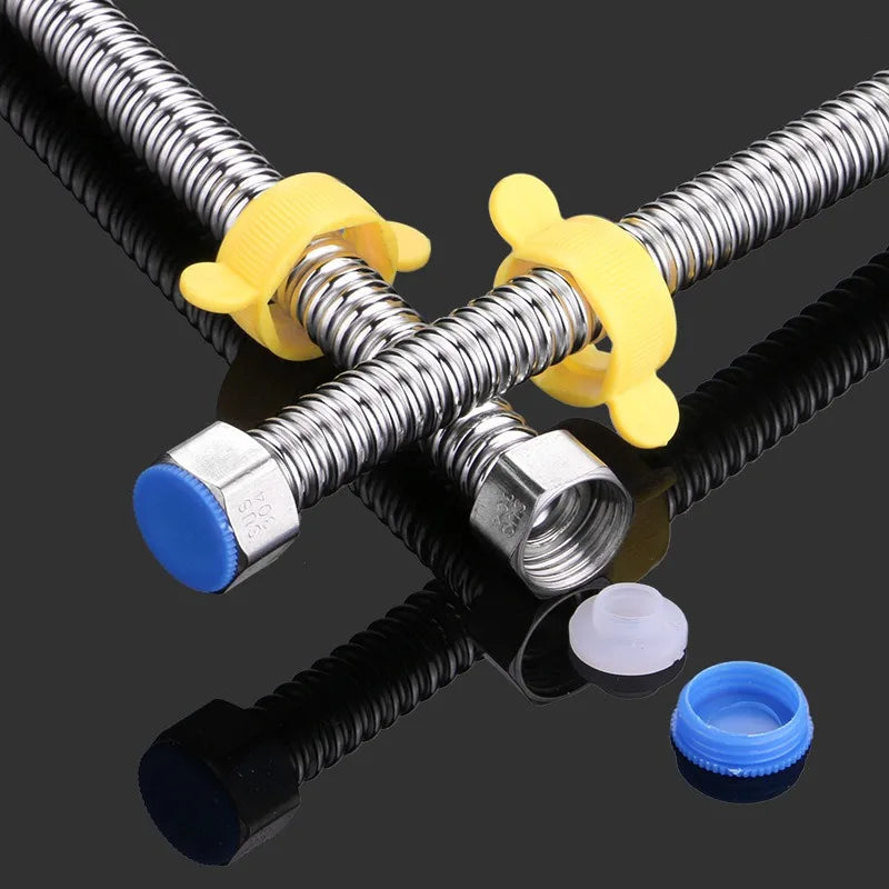 304 Stainless Steel Bellows Hose 1/2" Water Heater Inlet Pipe Plumbing Bellows Hose Richie's