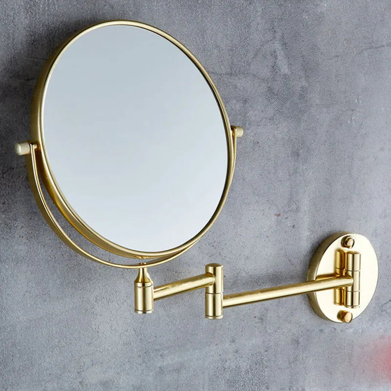 8-Inch Wall Mounted Double-Sided Magnifying Makeup Mirror Magnifying Makeup Mirror Richie's Gold China Mainland