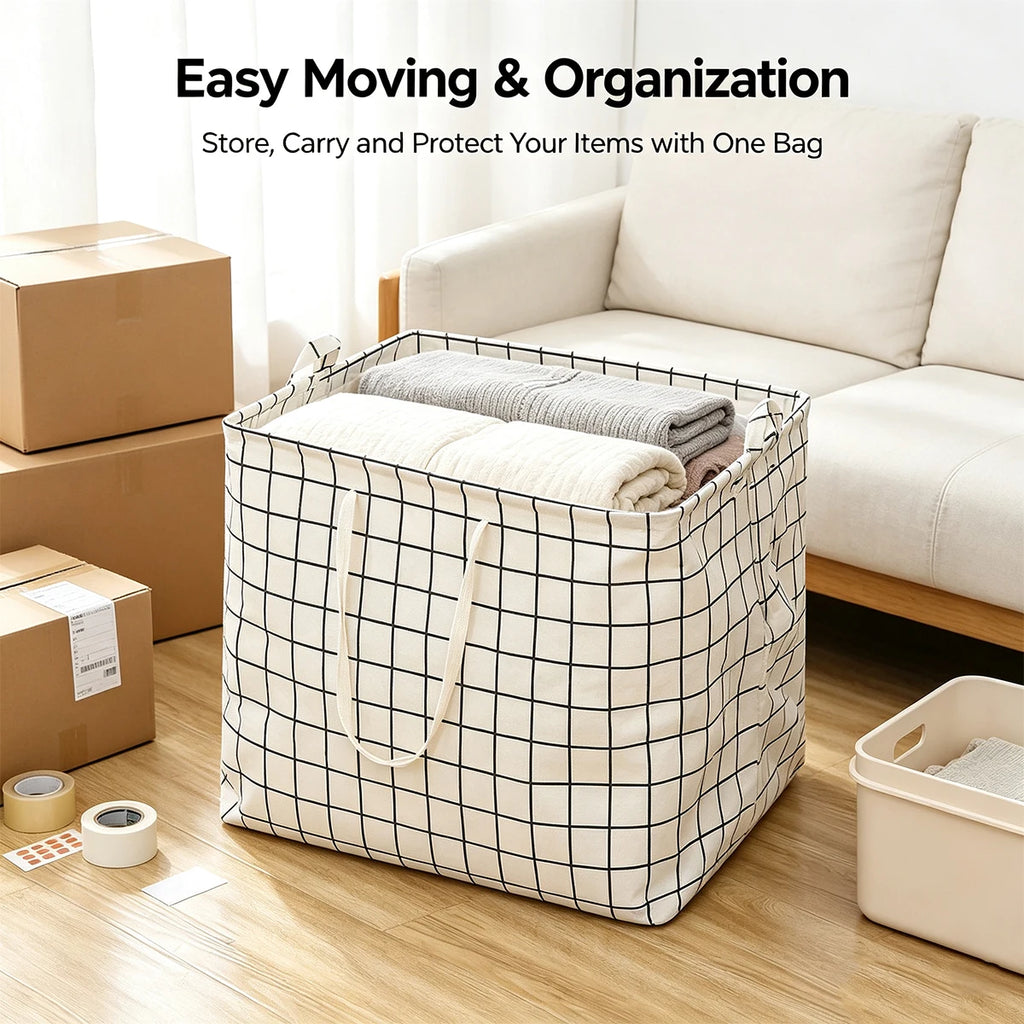 Large Foldable Fabric Storage Box with Drawstring & Handle Fabric Storage Basket Richie's