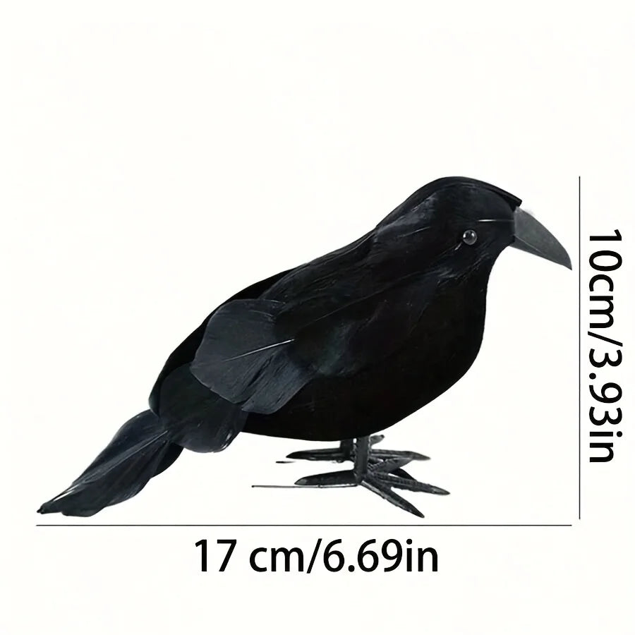 Realistic Feathered Crow Raven Halloween Decoration Ornament Halloween Decoration Richie's