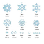 Christmas Snowflake Electrostatic Wall Stickers – Green & Silver Christmas Wall Stickers Richie's Silver-3