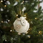 Felt Sheep Christmas Ornament – Handmade Pom-Pom Tree Hanging Decor Christmas Ornament Richie's