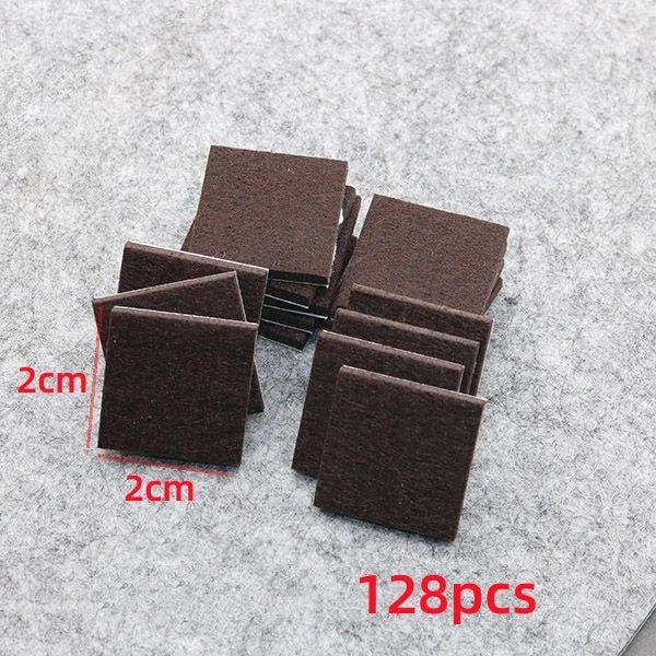 Felt Chair Leg Pads 5mm Self-Adhesive Floor Scratch Protectors Furniture Leg Pads Richie's Black Square2cm128pc
