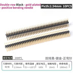 10PCS Color Gilded Pin Headers 2.54mm Single & Double Row Set