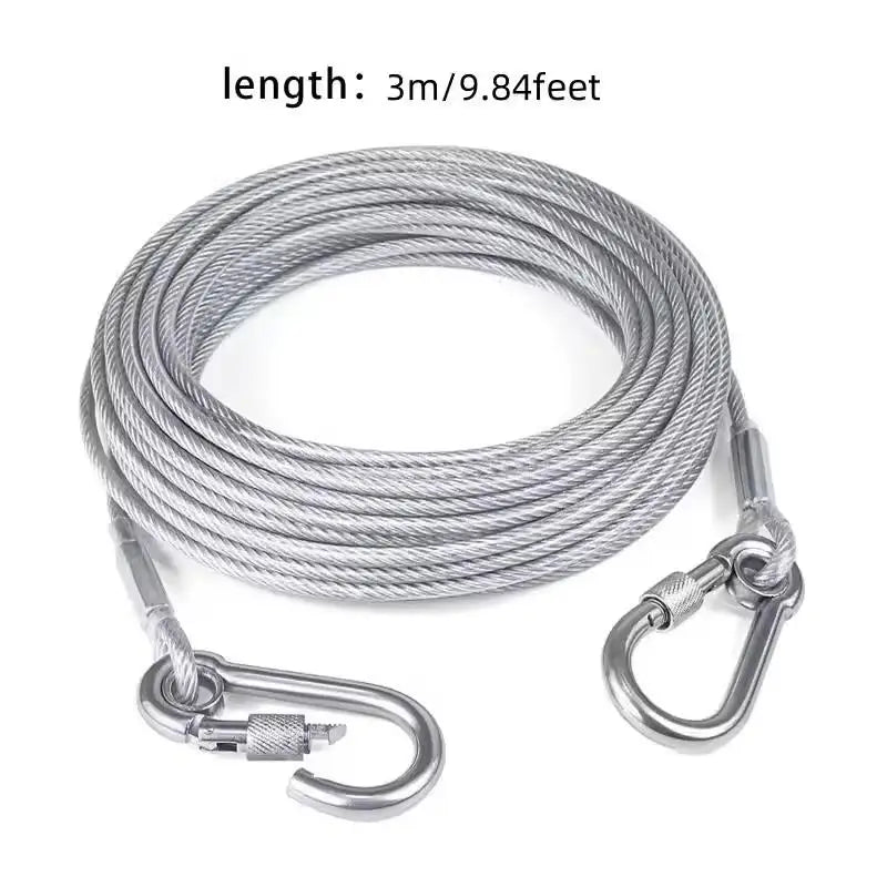 Stainless Steel Wire Rope Clothesline with Metal Buckle | Indoor & Outdoor Wire Rope Clothesline Richie's A1-3m