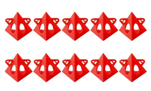 10pc Pyramid Painting Bracket Set – Spray & Stain Tripod Cones Painting Bracket Set Richie's 10 Pcs-Red