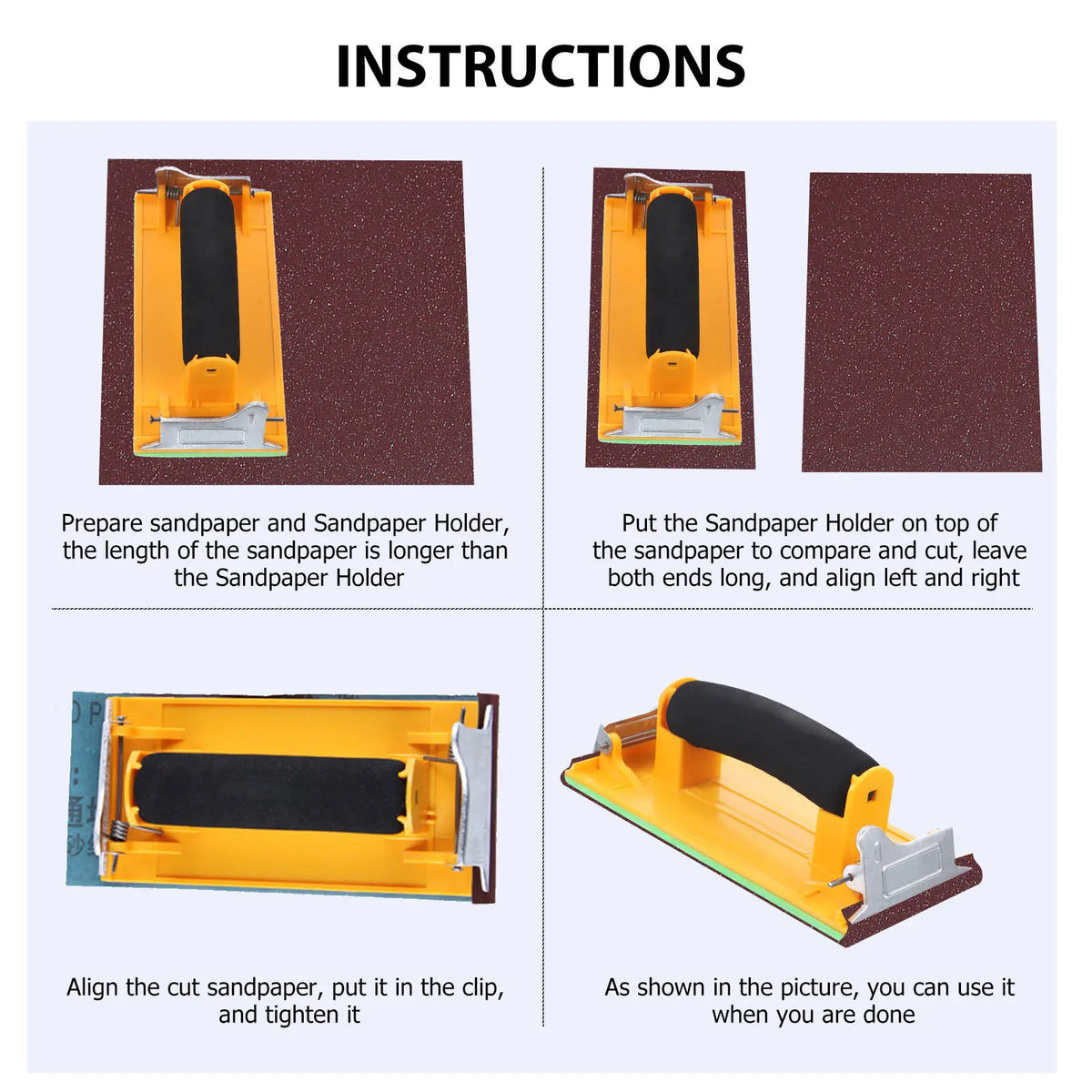 Hand Grip Sandpaper Holder Sponge Handle Dry Wet Sanding Tool Sanding Block Tool Richie's