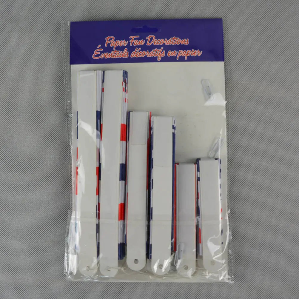6-Piece US Flag Paper Fans – 4th of July Party Decorations Party Paper Fans Richie's Default Title