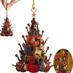 Acrylic Guitar Christmas Ornament – Music Xmas Tree Décor Gift Christmas Tree Ornament Richie's