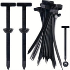 Universal Car Fender Trunk Cable Tie Buckle Clips 12pcs Auto Body Clips Richie's black 50pcs