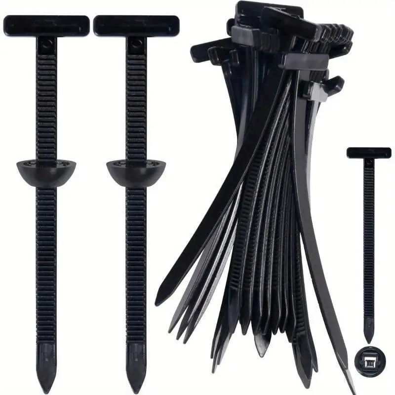 Universal Car Fender Trunk Cable Tie Buckle Clips 12pcs Auto Body Clips Richie's black 50pcs