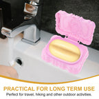 Double Layer Draining Soap Dish with Lid – Travel Soap Box Soap Dish Holder Richie's