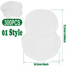 Disposable Underarm Sweat Pads – Breathable & Ultra-Thin Underarm Sweat Pads Richie's 300PCS-01 White
