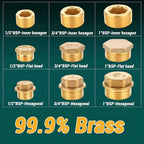 Brass BSP Threaded Pipe End Cap Plug – Hex Head Blind Stopper Pipe Fitting Plug Richie's