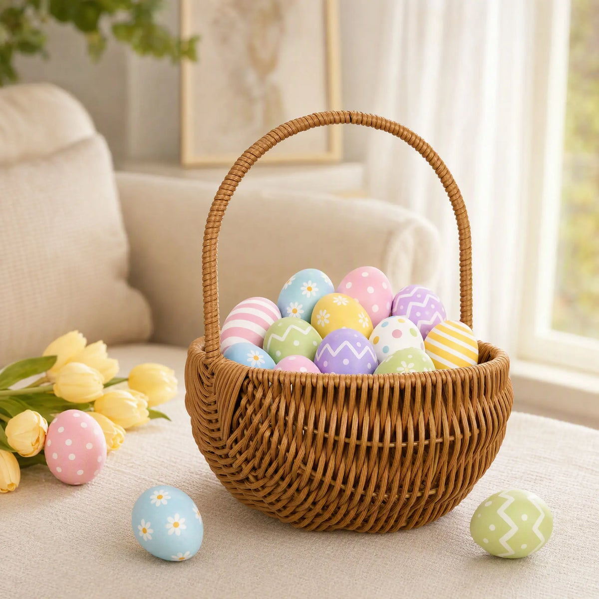 Mini Woven Easter Basket – Candy & Cookie Holder | Décor Easter Storage Basket Richie's
