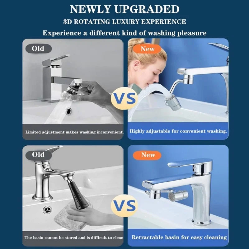1080° Swivel Stainless Steel Faucet Extender – Dual Mode Faucet Extender Richie's
