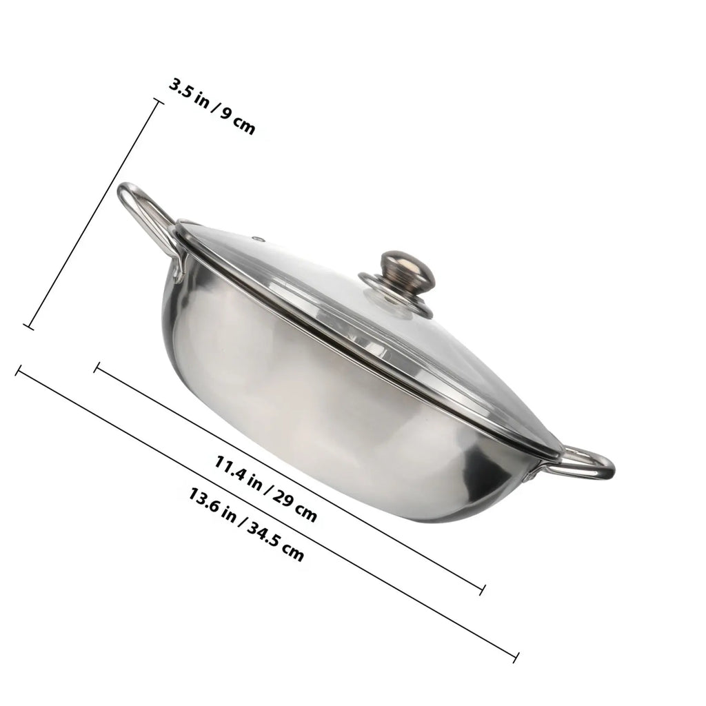 Yin Yang Dual Sided Hot Pot 30cm – Induction & Gas Ready Hot Pot Cookware Richie's
