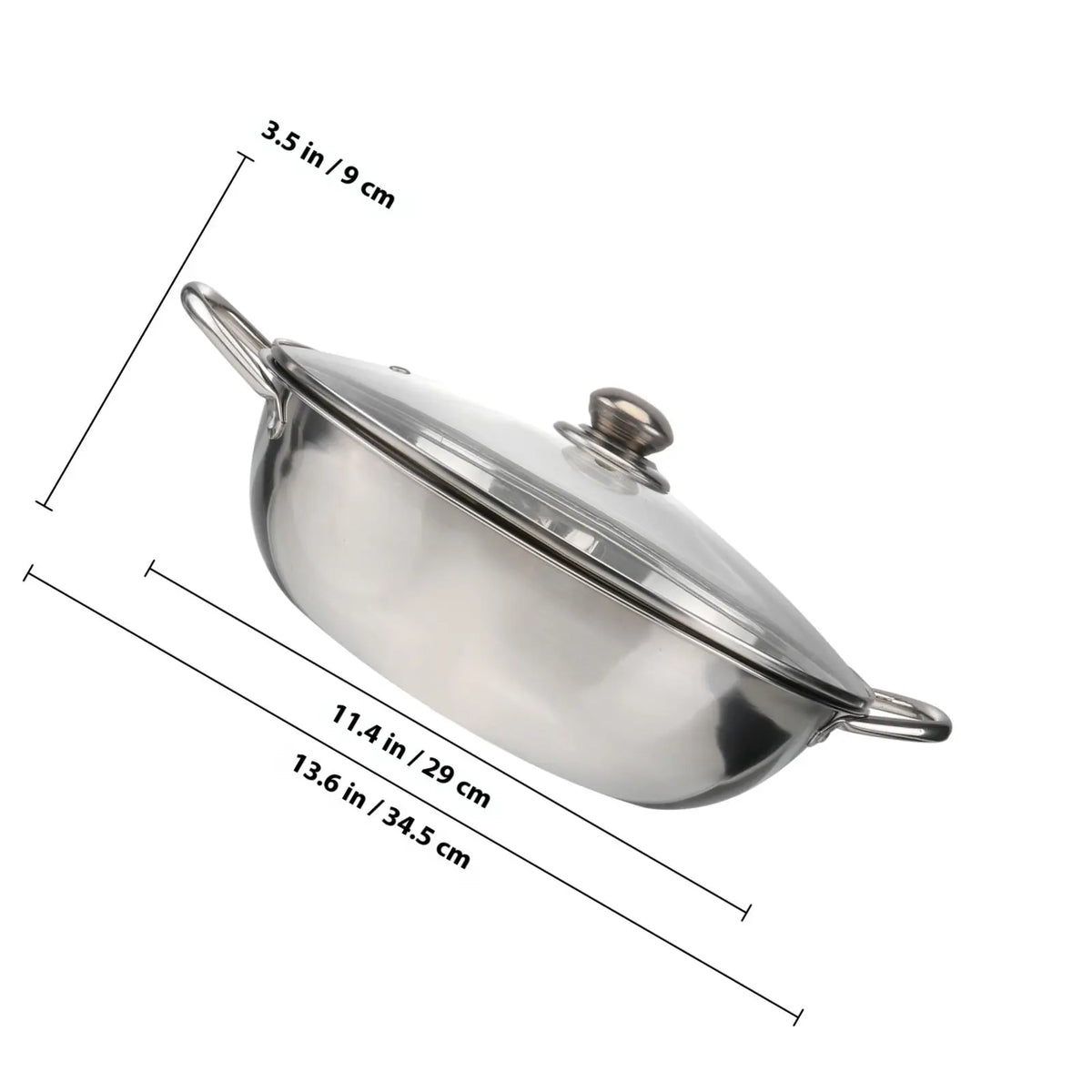 Yin Yang Dual Sided Hot Pot 30cm – Induction & Gas Ready Hot Pot Cookware Richie's