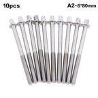 80mm Drum Tension Rods – 10-Piece Stainless Steel Kit Drum Replacement Parts Richie's A3