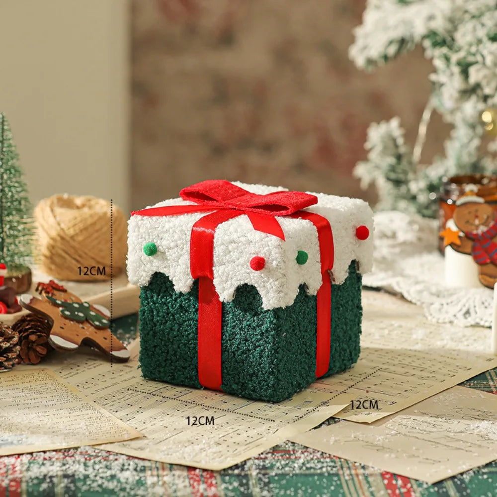 Velvet Christmas Gift Box with Bow | Square 12cm Empty Box Gift Box Richie's 4