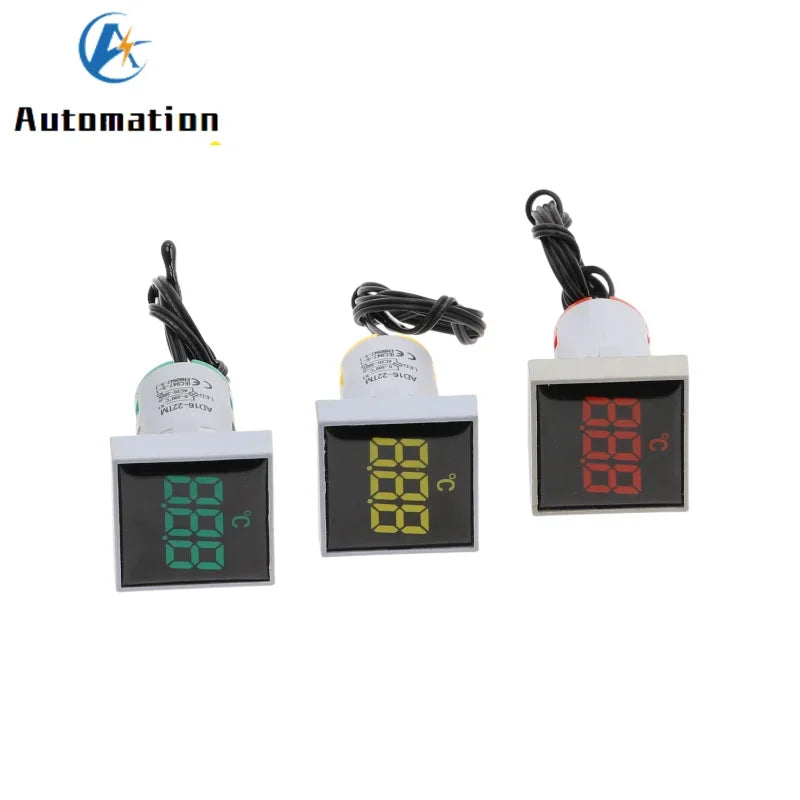 YeNiuDQ 22mm LED Digital Panel Thermometer Meter with Probe Digital Thermometer Meter Richie's