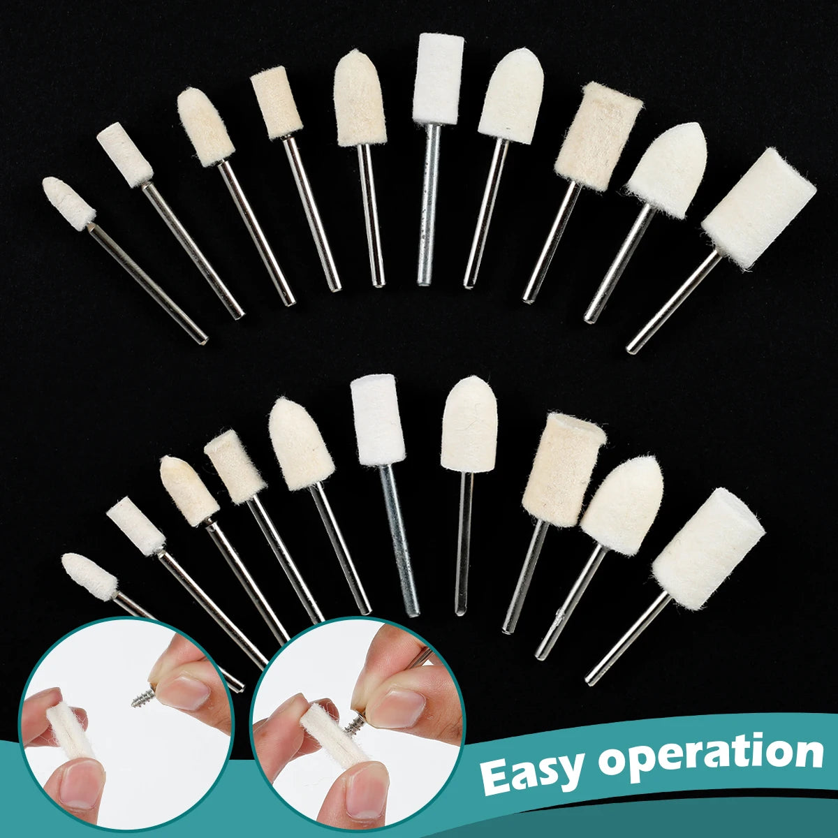 Wool Felt Polishing Wheel Set 100/120/145Pcs – 3mm Rotary Tool Polishing Wheel Set Richie's