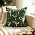 Chenille Christmas Tree Pillow Cover – Embroidered Holiday Cushion Throw Pillow Cover Richie's E