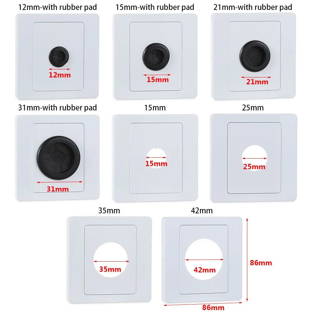 86-Type Wall Blank Panel with Rubber Pad & Cable Hole Wall Blank Panel Richie's