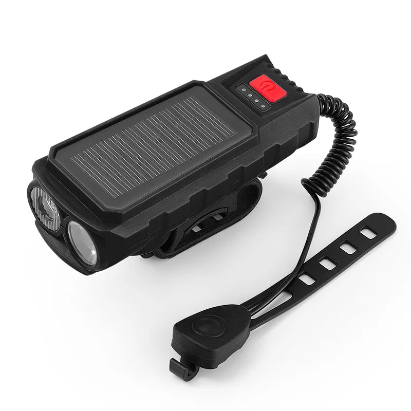Solar Bike Headlight with 130dB Horn – 400LM, 3 Modes Bike Headlight Richie's