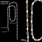 1.8M Acrylic Bead Garland – Crystal & Pearl Christmas Strand Christmas Bead Garland Richie's