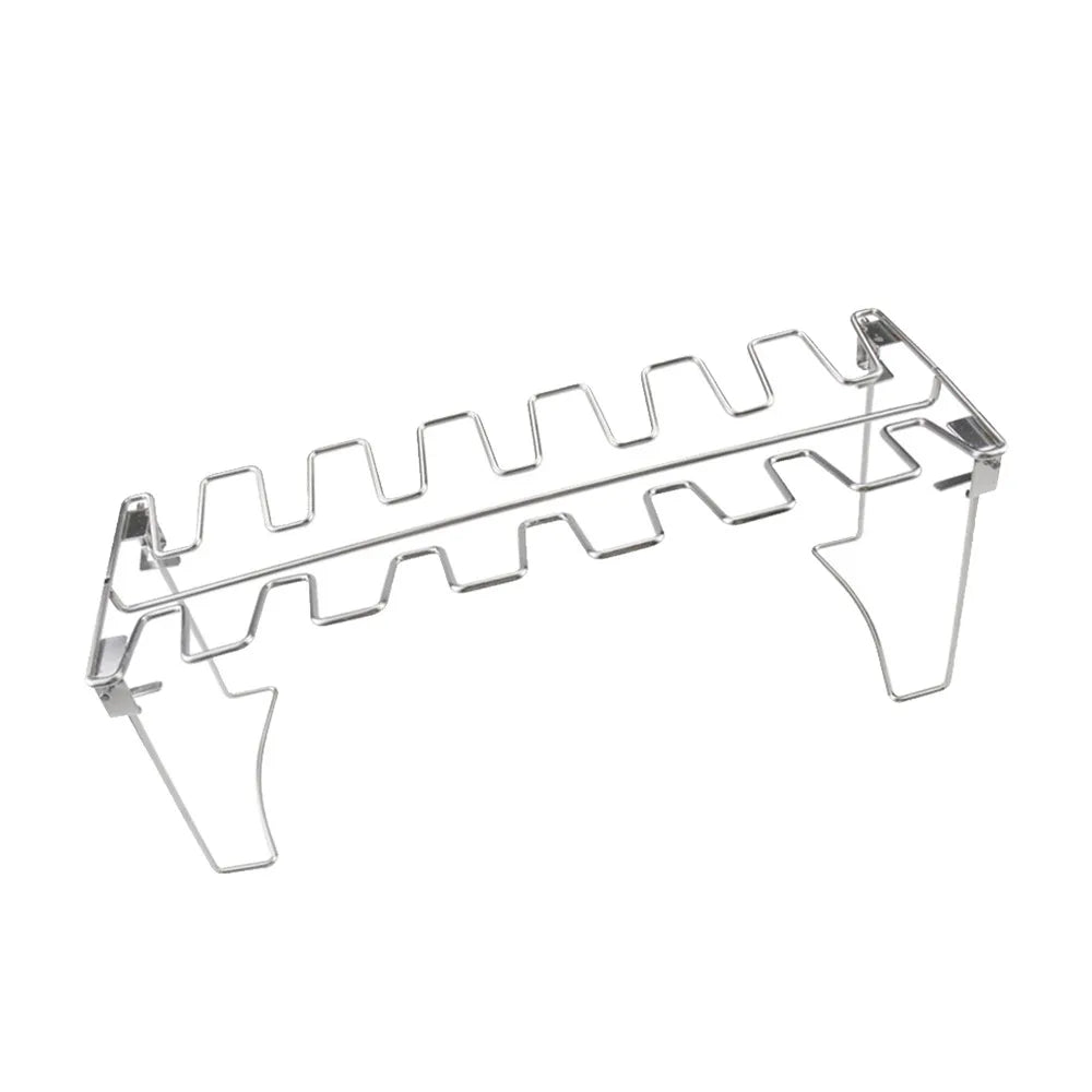 Stainless Steel Chicken Leg BBQ Grill Rack Stand with Drip Tray BBQ Grill Rack Richie's grill