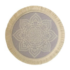 Bohemian Round Woven Placemat – Heat Resistant & Non-Slip Tassel Woven Placemat Richie's Purple L