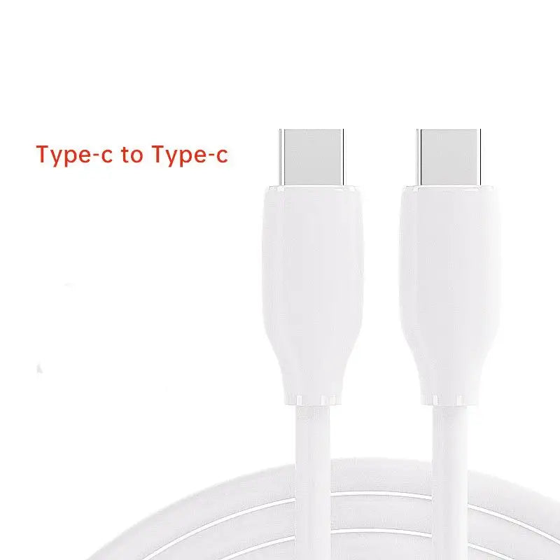 FUCHU 60W USB-C to USB-C PD Charging & Data Sync Cable USB-C Charging Cable Richie's White 1m