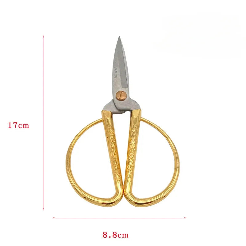 Mini Retro Stainless Steel Sewing Scissors – Embroidery & Fabric Sewing Scissors Richie's 17CM