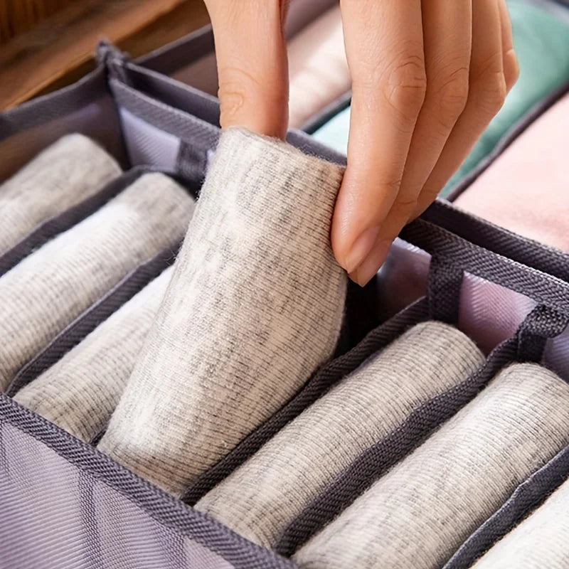 Foldable 11-Compartment Fabric Underwear & Sock Organizer Box Drawer Storage Organizer Richie's