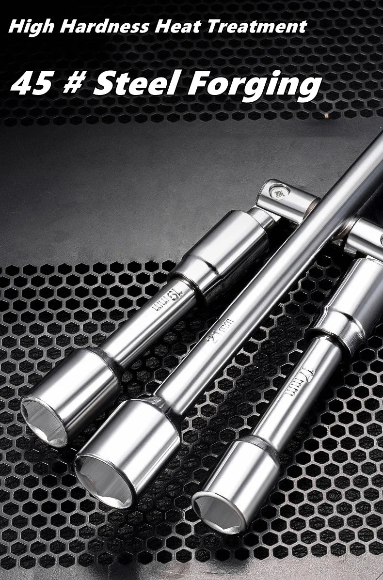 Folding Cross Lug Wrench 17-23mm Adjustable Socket Spanner Lug Wrench Tool Richie's